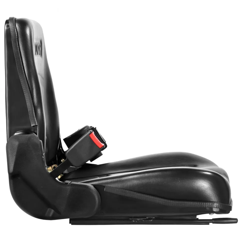 VEVOR Universal Forklift Seat, Fold Down Tractor Seat with Adjustable Angle Back, Micro Switch and Retractable Seatbelt, 6.3-13.4 inch Slot Forklift Seat for Tractor Loader Excavator