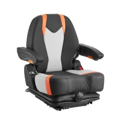 VEVOR Universal Forklift Seat, Tractor Suspension Seat with Adjustable Back, Armrest & Safety Belt, Secure Fold Down Tractor Seat with Micro Switch, Lawnmower Seat for Skid Loader Bulldozer