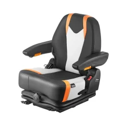VEVOR Universal Forklift Seat, Tractor Suspension Seat with Adjustable Back, Armrest & Safety Belt, Secure Fold Down Tractor Seat with Micro Switch, Lawnmower Seat for Skid Loader Bulldozer