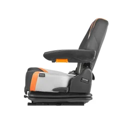 VEVOR Universal Forklift Seat, Tractor Suspension Seat with Adjustable Back, Armrest & Safety Belt, Secure Fold Down Tractor Seat with Micro Switch, Lawnmower Seat for Skid Loader Bulldozer
