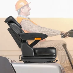 VEVOR Universal Forklift Seat, Tractor Suspension Seat with Adjustable Back, Armrest, Headrest & Safety Belt, Secure Fold Down Tractor Seat with Micro Switch, Lawnmower Seat for Skid Loader Bulldozer