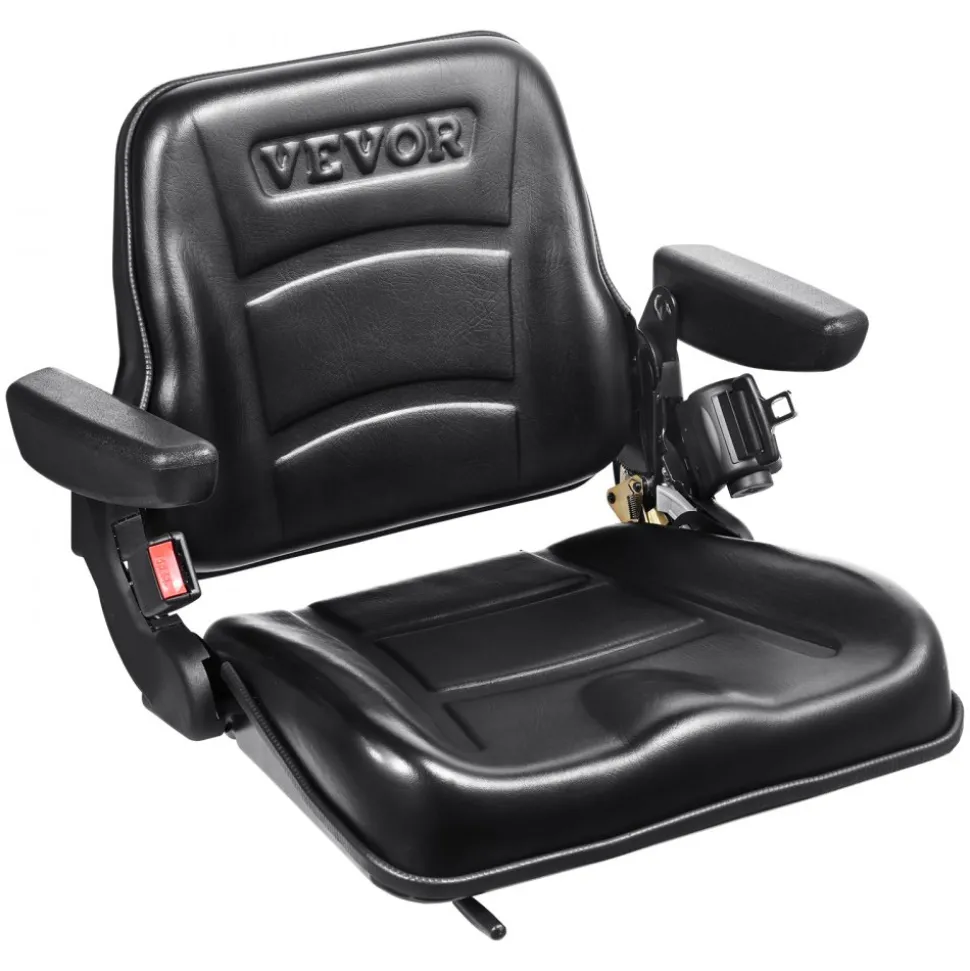 VEVOR Universal Forklift Seat Wrap Around, Universal Tractor Seat with Micro Switch, Adjustable Tractor Suspension Seat with Tilt Fits for John Deere, Ford, Massey Ferguson, New Holland Tractor