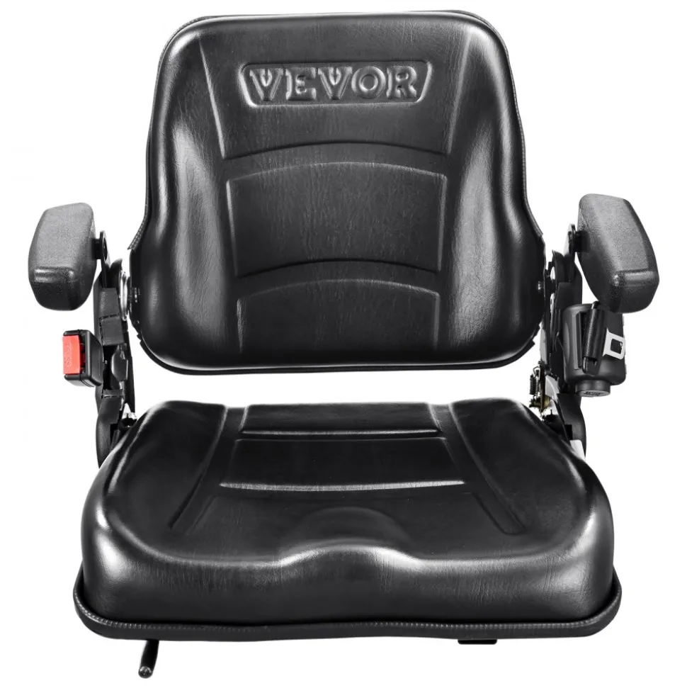 VEVOR Universal Forklift Seat Wrap Around, Universal Tractor Seat with Micro Switch, Adjustable Tractor Suspension Seat with Tilt Fits for John Deere, Ford, Massey Ferguson, New Holland Tractor