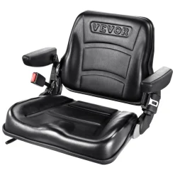 VEVOR Universal Forklift Seat Wrap Around, Universal Tractor Seat with Micro Switch, Adjustable Tractor Suspension Seat with Tilt Fits for John Deere, Ford, Massey Ferguson, New Holland Tractor