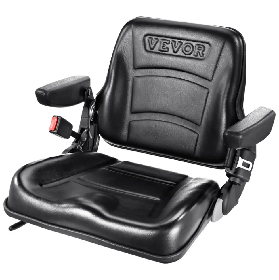 VEVOR Universal Forklift Seat Wrap Around, Universal Tractor Seat with Micro Switch, Adjustable Tractor Suspension Seat with Tilt Fits for John Deere, Ford, Massey Ferguson, New Holland Tractor
