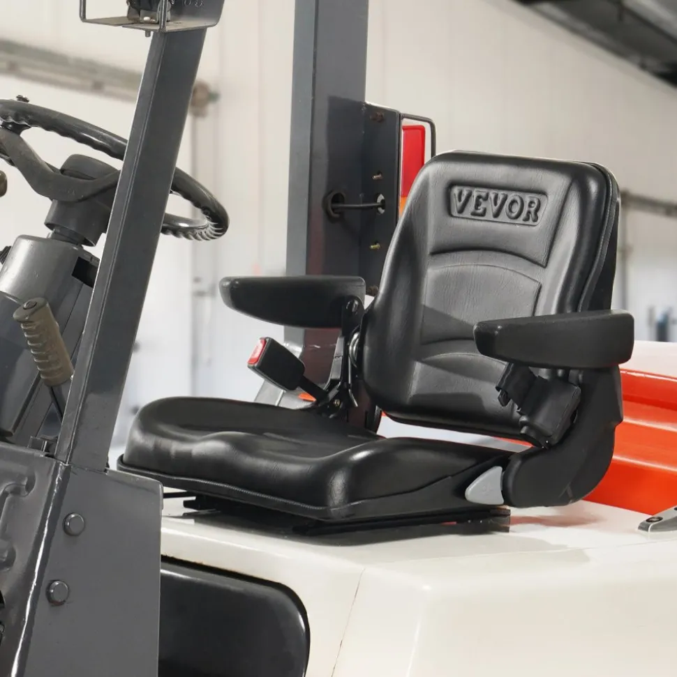VEVOR Universal Forklift Seat Wrap Around, Universal Tractor Seat with Micro Switch, Adjustable Tractor Suspension Seat with Tilt Fits for John Deere, Ford, Massey Ferguson, New Holland Tractor