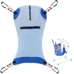 VEVOR Universal Full Body Patient Lift Sling - Medium, Patient Lift Medical Sling for Easy Transfer and Bathing, Polyester Patient Aid Transfer Sling for Elderly, Disabled, Bedridden, 500LBS Capacity