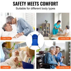 VEVOR Universal Full Body Patient Lift Sling -Small, Patient Lift Medical Sling for Easy Transfer and Bathing, Polyester Patient Aid Transfer Sling for Elderly, Disabled, Bedridden, 600LBS Capacity