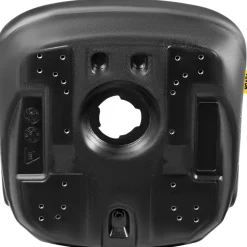VEVOR Universal Lawn Tractor Seat Replacement, Compact High Back Mower Seat, Black Vinyl Forklift Seat, Central Drain Hole Skid Steer Seat with Mounting Bolt Patterns of 8