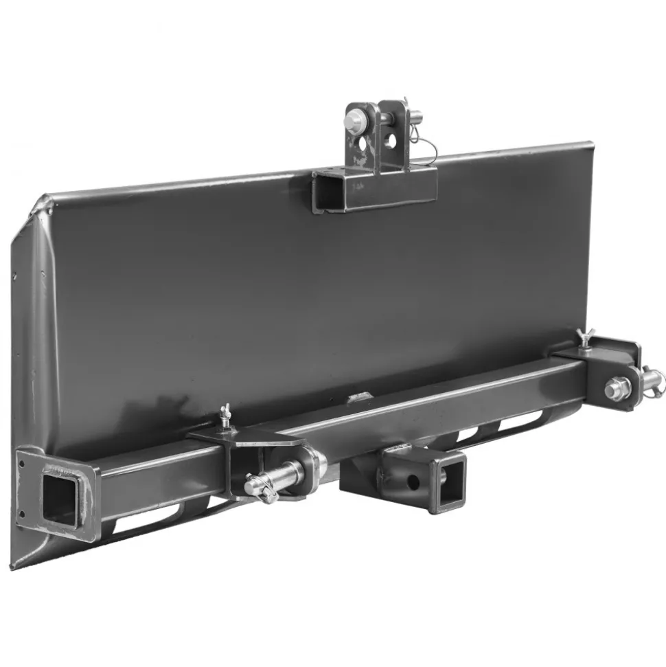 VEVOR Universal 3-point Skid Steer Plate, 3/8" Skid Steer Attachment Plate, 7000lbs Skid Steer Mount Plate Steel Adapter Loader, Compatible with Deere, Kubota, Bobcat, Mahindra Skid Steers, Tractors