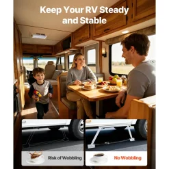 VEVOR Universal RV Stabilizer, RV Bumper Stabilizer for Trailers, Campers, Fifth Wheel, Compact Foldable Design for Easy Storage, Adjustable Height from 12 inch to 28 inch, Reduces RV Wobble, 1 Pack