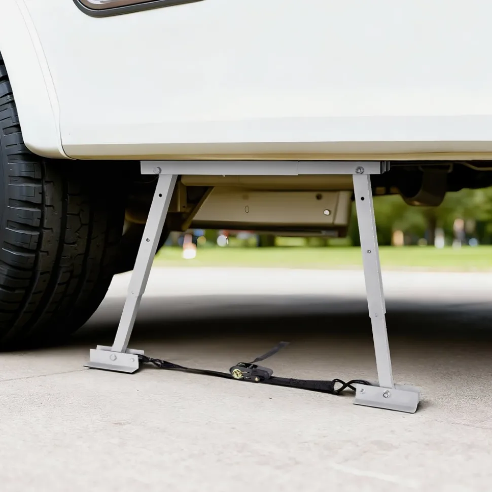 VEVOR Universal RV Stabilizer, RV Bumper Stabilizer for Trailers, Campers, Fifth Wheel, Compact Foldable Design for Easy Storage, Adjustable Height from 12 inch to 28 inch, Reduces RV Wobble, 1 Pack