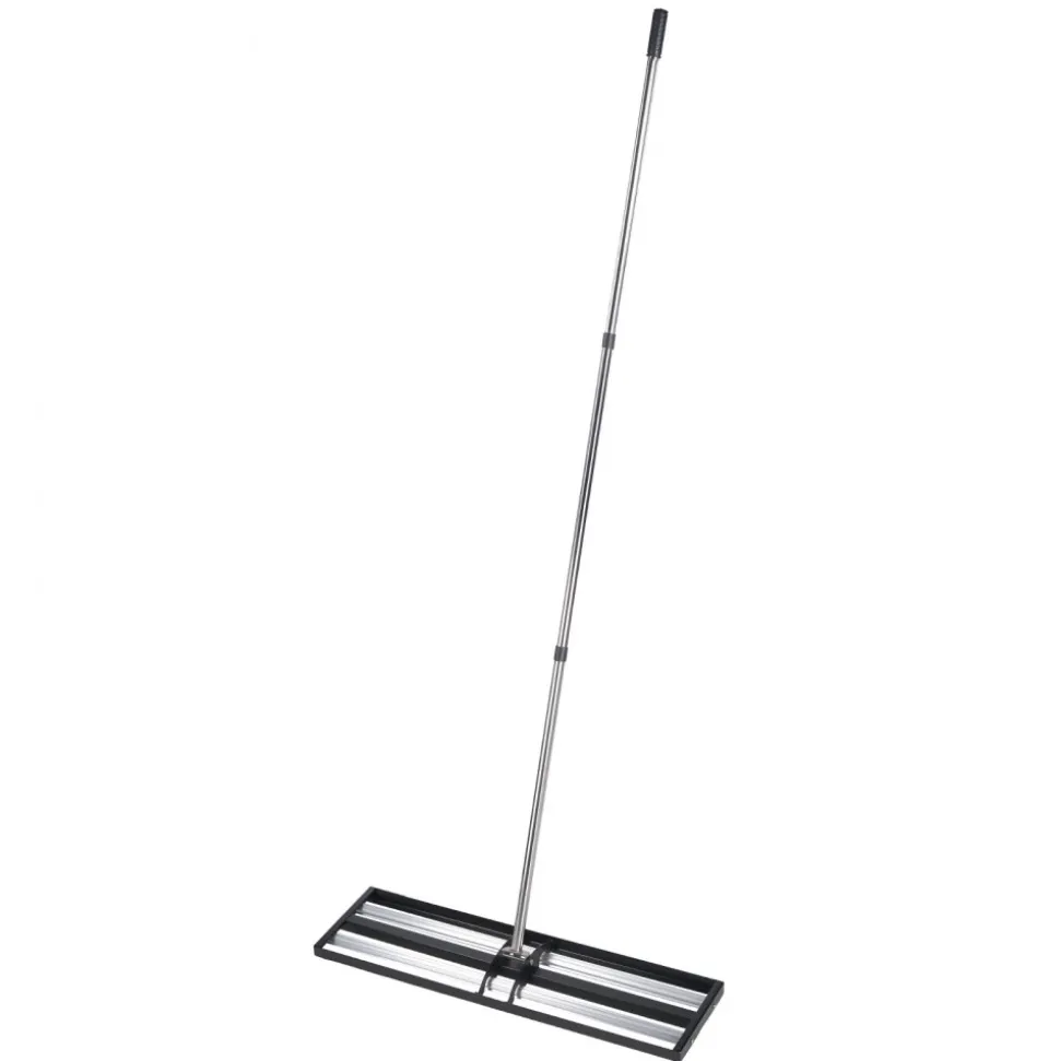 VEVOR Updated Lawn Leveling Rake with Roller, 36" x 10" Stainless Steel Lawn Leveler with 83.9" Adjustable Handle, Heavy Duty Yard Leveling Rake, Effort Saving Lawn Leveling Tool for Yard Golf Court