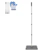 VEVOR Updated Lawn Leveling Rake with Roller, 17" x 10" Stainless Steel Lawn Leveler with 63.4" Adjustable Handle, Heavy Duty Yard Leveling Rake, Effort Saving Lawn Leveling Tool for Yard Golf Court