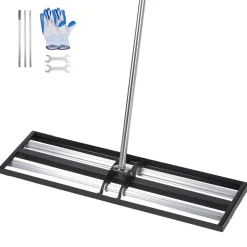 VEVOR Updated Lawn Leveling Rake with Roller, 48'' x 10
