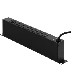VEVOR 1U PDU, 8 Outlets, Rack Mount Power Strip Fits Standard 19