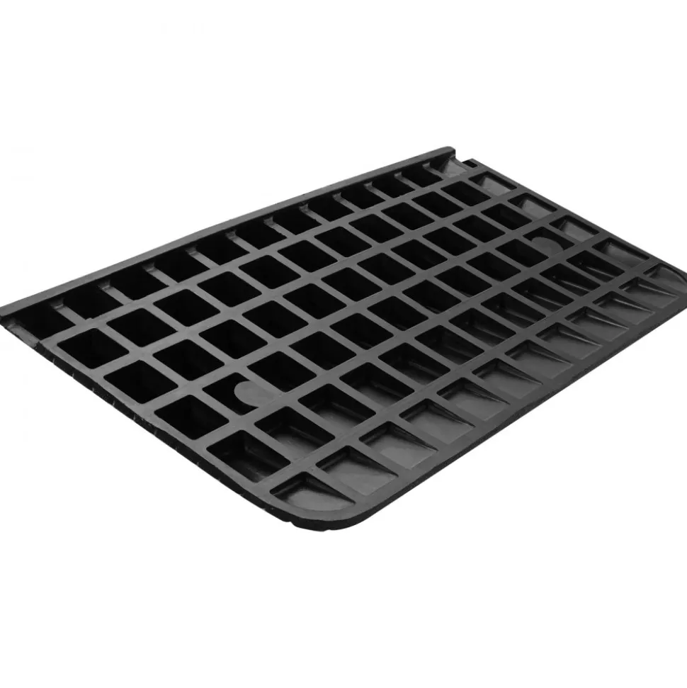 VEVOR Upgraded Rubber Threshold Ramp, 3" Rise Door Ramp with 1 Channel, Natural Rubber Car Ramp with Non-Slip Textured Surface, 33069 lbs Load Capacity Curb Ramp for Wheelchair and Scooter