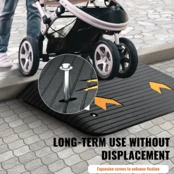 VEVOR Upgraded Rubber Threshold Ramp, 3.5