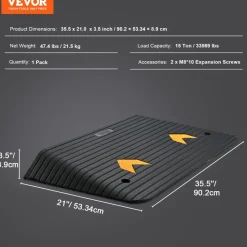 VEVOR Upgraded Rubber Threshold Ramp, 3.5