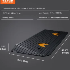 VEVOR Upgraded Rubber Threshold Ramp, 1.5