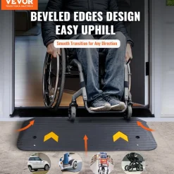 VEVOR Upgraded Rubber Threshold Ramp, 1.5