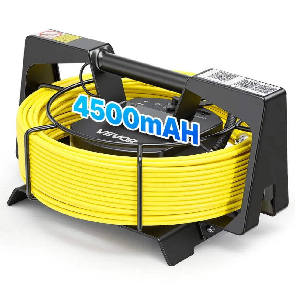 VEVOR 2026 Upgraded Sewer Camera with WiFi, 98.4ft/30m Drain Pipeline Camera, IP68 Snake Plumbing Cameras with Light- 12 LEDS, Wireless WiFi Connectivity to Phone/Tablet for Sewer Duct Pipe Inspection