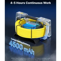 VEVOR 2026 Upgraded Sewer Camera with WiFi, 65.6ft/20m Drain Pipeline Camera, IP68 Snake Plumbing Cameras with Light- 12 LEDS, Wireless WiFi Connectivity to Phone/Tablet for Sewer Duct Pipe Inspection