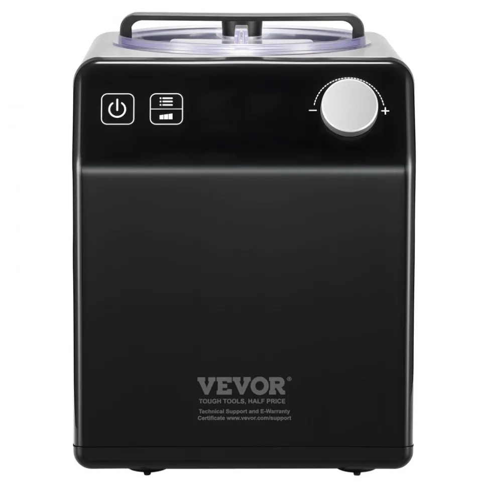 VEVOR Upright Automatic Ice Cream Maker with Built-in Compressor, 1 Quart No Pre-freezing Gelato Maker & Frozen Yogurt Machine, 4 Modes Electric Sorbet-Maker, Compressor Ice Cream Machine for Home