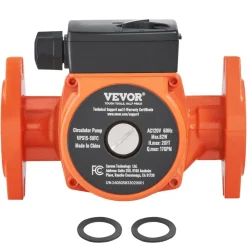 VEVOR UPS15-58FC Hot Water Recirculating Pump, 110V, 82W 17 GPM Hot Water Circulation Pump, 1" NPT Flange 3-Speed Circulator Pump, Quiet Operation Circulator Pump for Home Water Heater System