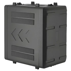 VEVOR 2U Rack Case, 12 in Depth, Rackmount Flight Case Shallow Rack with Microphone Compartment, Polyethylene Construction, Recessed Latches, Easy Installation, for Amplifier, 8.7 in Internal Depth