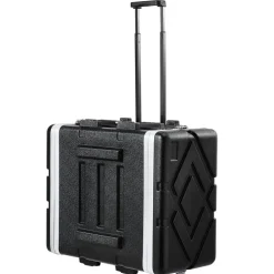 VEVOR 6U Rack Case, Standard 19 in Depth, Server Rack Cabinet with ABS Construction Wheels Heavy-Duty Twist Butterfly Latches, Detachable Front & Back Panels, for Amps, Mixers, Microphone Receivers