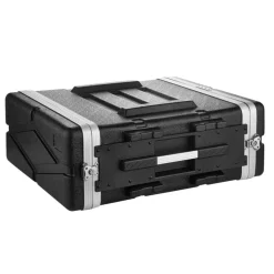 VEVOR 4U Rack Case, Standard 19 in Depth, Server Rack Cabinet with ABS Construction, Recessed Twist Latches, Detachable Front & Back Cover, Easy Installation, for Amplifiers, 18.4 in Internal Depth