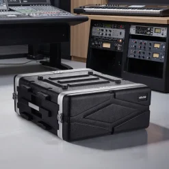VEVOR 4U Rack Case, Standard 19 in Depth, Server Rack Cabinet with ABS Construction, Recessed Twist Latches, Detachable Front & Back Cover, Easy Installation, for Amplifiers, 18.4 in Internal Depth