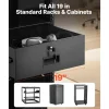 VEVOR 4U Rack Mount Drawer, 50 lbs Max Load-Bearing, Lockable Server Cabinet Case, Sliding Drawer with Lock and Cable Management Holes, for 19 in Network Equipment Server AV Rack or Cabinet Enclosure