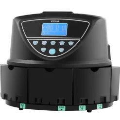 VEVOR USD Coin Sorter, Coin Counter Machine for 5 Kinds of USD Coins, Coin Sorter and Wrapper Machine Holds up to 2000 Coins, Screen Display Coin Storage Included 5 Coin Tubes and Boxes