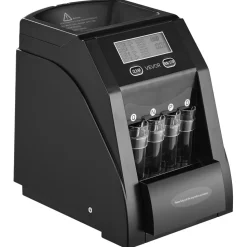 VEVOR USD Coin Sorter, Coin Counter Machine for 4 Kinds of USD Coins, Coin Sorter and Wrapper Machine Holds up to 200 Coins, LCD Screen Display Coin Storage Included 4 Coin Tubes and Boxes