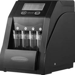 VEVOR USD Coin Sorter, Coin Counter Machine for 4 Kinds of USD Coins, Coin Sorter and Wrapper Machine Holds up to 200 Coins, LCD Screen Display Coin Storage Included 4 Coin Tubes and Boxes