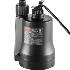 VEVOR Utility Pump, 1/3 HP, 2450 GPH High Flow, 30 ft Head, Sump Pump Submersible Water Pump Portable Utility Pump with 10 ft Long Power Cord for Draining Water from Swimming Pool Garden Pond Basement