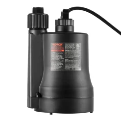 VEVOR Utility Pump, 1/3 HP, 2450 GPH High Flow, 30 ft Head, Sump Pump Submersible Water Pump Portable Utility Pump with 10 ft Long Power Cord for Draining Water from Swimming Pool Garden Pond Basement