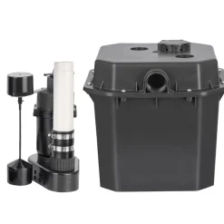 VEVOR Utility Sink Pump, 1/3 HP, 120-Volt, 2900 GPH Flow, 25 ft Head, Under-Sink Sump Pump System with 6 Gallon Basin, Automatic Utility/Laundry Sink Pump, Drain Pump with 1-1/2