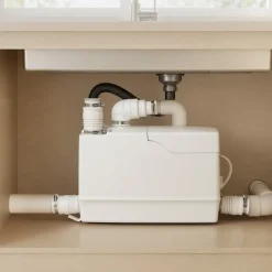 VEVOR Utility Sink Pump 800W 12000L/h Flow 32.8 ft/10 m Head Macerator Pump, Waste Water Disposal Macerating Machine with 3 Inlets, for Basement, Kitchen, Sink, Shower, Bathtub, Laundry Gray Water