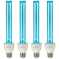VEVOR UV Light Bulb, 2 Pack, 25W Replacement Ultraviolet UVC Lamp with Ozone, 253.7 nm + 185 nm Wavelength UVO Light Bulb, E27 Universal, for 400 sqft Living Room, Classroom, Office, Restaurant