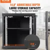 VEVOR 12U Wall-Mounted Server Network Cabinet, 15.5'' Depth, Secure Rack Enclosure, Supports up to 200 lbs, Lockable Glass Door & Sides, Ideal for IT & A/V Gear