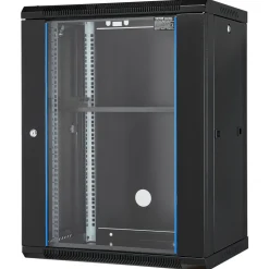 VEVOR 15U Wall Mount Network Cabinet, 500 lbs Max. Ground Load Capacity, Server Rack Cabinet Enclosure with Locking Tempered Glass Door, Side Panels, Q235 Carbon Steel, for IT Equipment, A/V Devices