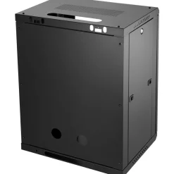 VEVOR 15U Wall Mount Network Cabinet, 500 lbs Max. Ground Load Capacity, Server Rack Cabinet Enclosure with Locking Tempered Glass Door, Side Panels, Q235 Carbon Steel, for IT Equipment, A/V Devices