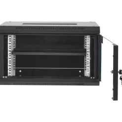 VEVOR 6U Wall Mount Network Server Cabinet, 15.5'' Deep, Server Rack Cabinet Enclosure, 200 lbs Max. Ground-mounted Load Capacity, with Locking Glass Door Side Panels, for IT Equipment, A/V Devices