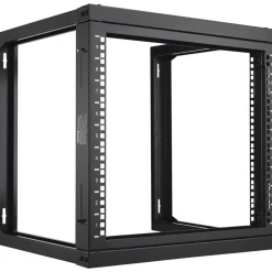 VEVOR 9U Wall Mount Rack, 150 lbs/68.04 kg Max Load Capacity, Open Frame Server Network Rack with Cage Nuts Screws, Carbon Steel 20.9 x 17.7 x 20.5