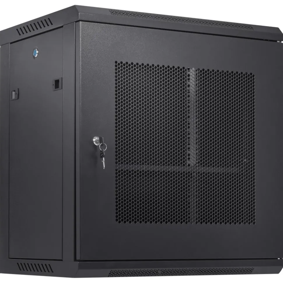 VEVOR 12U Wall Mount Server Cabinet, 15.5'' Depth, Network Rack Enclosure, Supports up to 200 lbs, Secure Locking System, Ideal for IT Hardware, Audio/Video Components