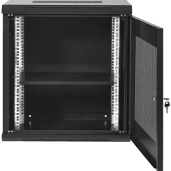 VEVOR 12U Wall Mount Server Cabinet, 15.5'' Depth, Network Rack Enclosure, Supports up to 200 lbs, Secure Locking System, Ideal for IT Hardware, Audio/Video Components