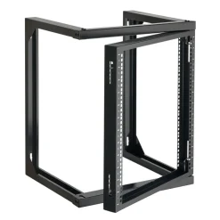 VEVOR 12U Wall Mount Server Rack, 150 lbs Max Load Capacity, Open Frame Network Rack with 180 Degrees Gate Swing, Carbon Steel, for 19-Inch IT Network Equipment & AV Devices Computer Server, Black